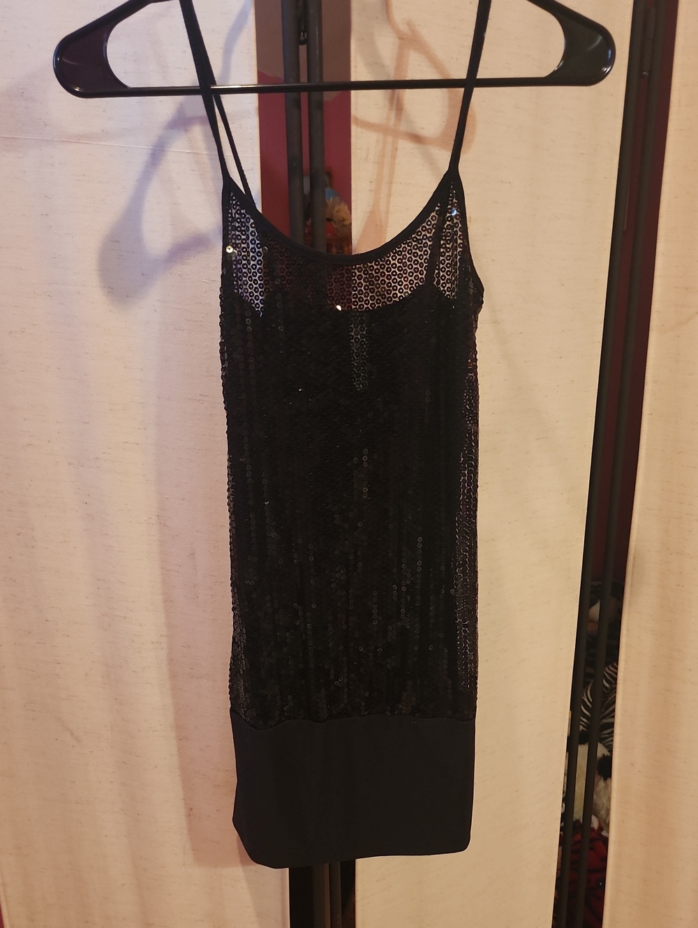 Chocolate Black Sequin Mini Dress